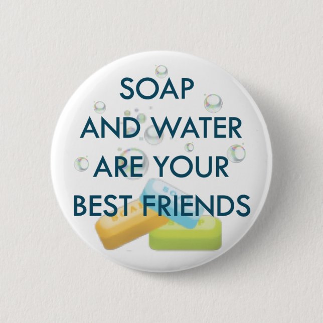 Bóton Redondo 5.08cm Coronavirus awareness design (Frente)