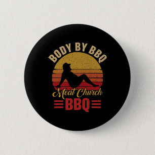 Bóton Redondo 5.08cm Corpo De Homens Pelo Bbq Vintage Carne Igreja Chur