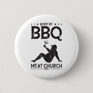 Bóton Redondo 5.08cm Corpo Por Churrasco Da Igreja De Carne De Churrasc