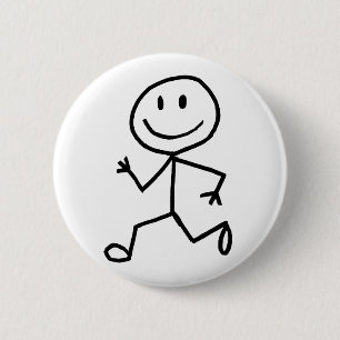 Bóton Redondo 5.08cm Corredor de Stickman