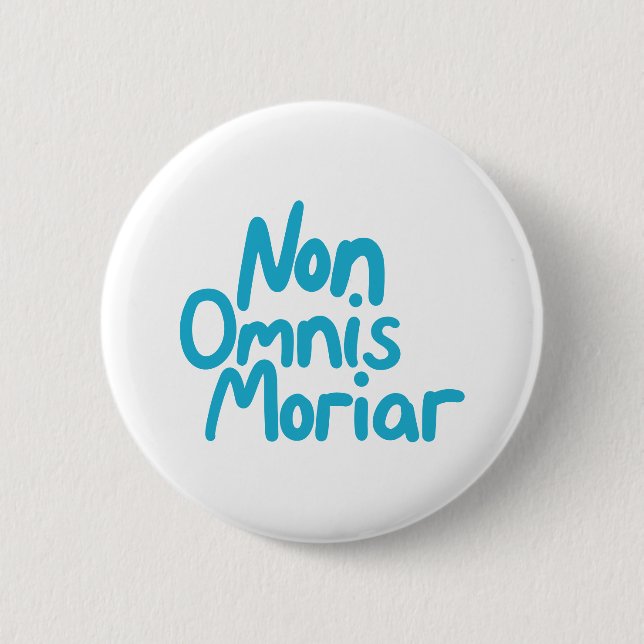 Bóton Redondo 5.08cm Cota latina antiga manuscrita a tinta azul (Frente)