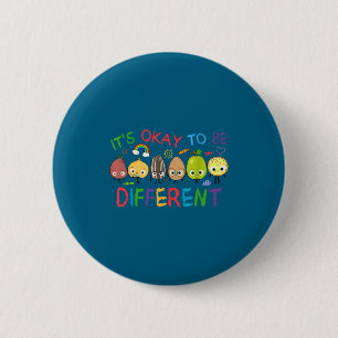 Bóton Redondo 5.08cm Cotas de positividade do autismo para ser diferent