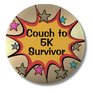 Bóton Redondo 5.08cm Couch para 5K Sobrevivente Distintivo Engraçado de