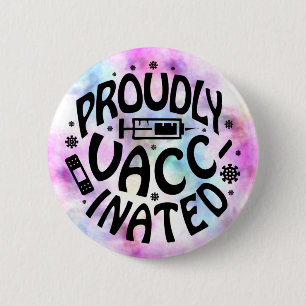 Bóton Redondo 5.08cm Covid19 Coronavírus Atirado Profundamente Vacinado