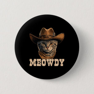 Bóton Redondo 5.08cm Cowboy Cat Meowdy 1