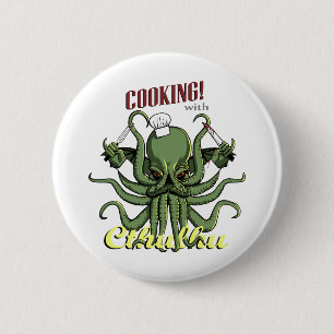 Bóton Redondo 5.08cm Cozimento com Cthulhu