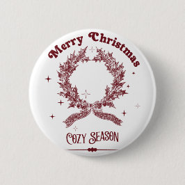 Bóton Redondo 5.08cm Cozy Season Vintage Christmas