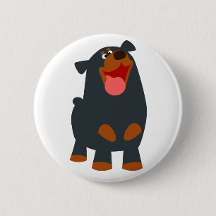 Bóton Redondo 5.08cm Crachá amigável bonito do botão de Rottweiler d