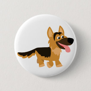 Bóton Redondo 5.08cm Crachá bonito do botão do cão de german shepher