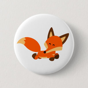 Bóton Redondo 5.08cm Crachá bonito do botão do Fox dos desenhos