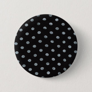 Bóton Redondo 5.08cm Crachá/botão pretos de Polkadot