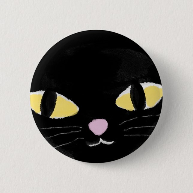 Bóton Redondo 5.08cm Crachá com olhos de gato (Frente)
