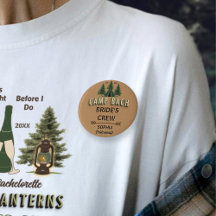 Crachá da Equipe da Noiva do Acampamento Rústico |