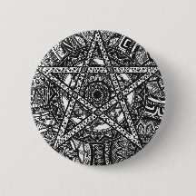 Crachá da mandala do Pentagram
