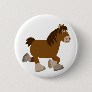 Bóton Redondo 5.08cm Crachá de Botão de Cavalo de Trote Bonito