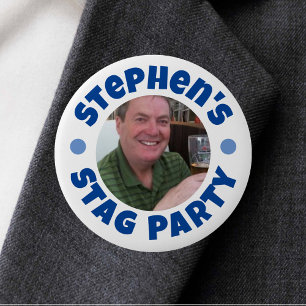 Bóton Redondo 5.08cm Crachá de Botão Fotográfico do Partido do Solteiro