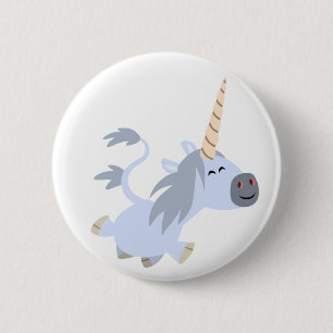 Bóton Redondo 5.08cm Crachá de Botão Unicorn de Cartoon de Trote Boni
