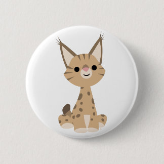 Bóton Redondo 5.08cm Crachá de Botões do Lynx de Cartoon Bonito