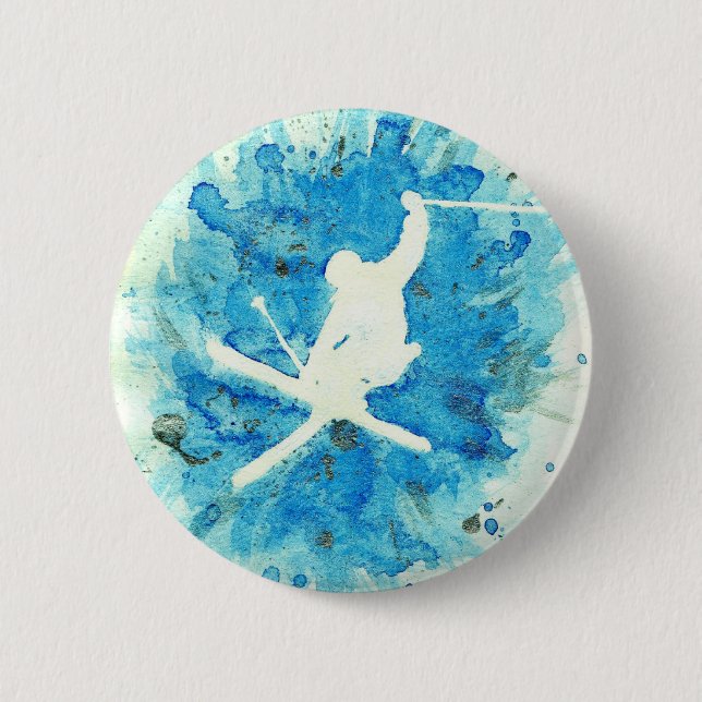 Bóton Redondo 5.08cm Crachá de esqui (Frente)