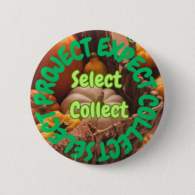 Bóton Redondo 5.08cm Crachá de Ícone Vegetal - Selecionar Design do Pro (Frente)