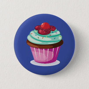 Bóton Redondo 5.08cm Crachá do botão do cupcake das bagas