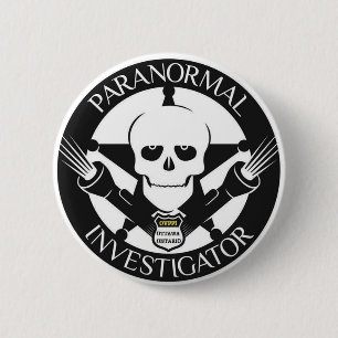 Bóton Redondo 5.08cm Crachá do botão do investigador de Pranormal
