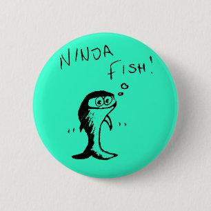 Bóton Redondo 5.08cm Crachá do botão dos peixes de Ninja