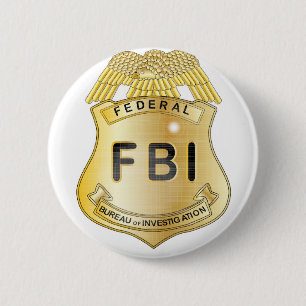 Bóton Redondo 5.08cm Crachá do FBI