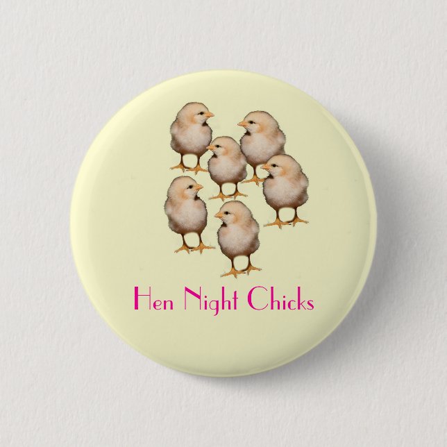 BÓTON REDONDO 5.08CM CRACHÁ DOS PINTINHOS DA NOITE DA GALINHA (Frente)