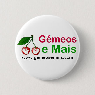 Bóton Redondo 5.08cm Crachá Gémeos e Mais