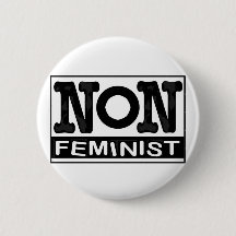 crachá Não-feminista do logotipo