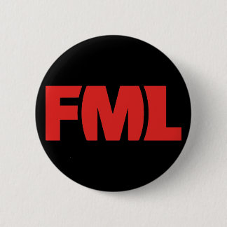Bóton Redondo 5.08cm Crachá oficial de FML: FML vermelho/preto
