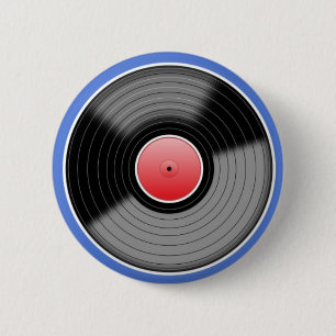 Bóton Redondo 5.08cm Crachá retro do Pin do registro de vinil