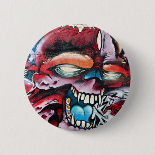 Bóton Redondo 5.08cm Crânio dos grafites