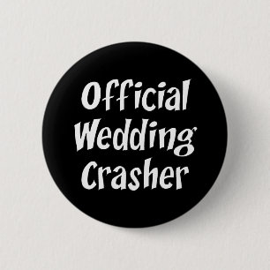 Bóton Redondo 5.08cm Crasher de Casamento
