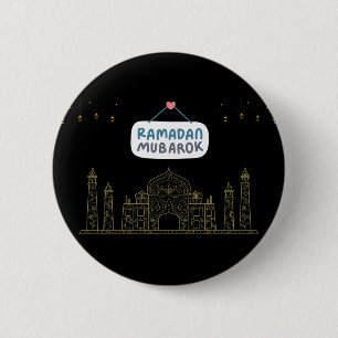 Bóton Redondo 5.08cm Crescente Islâmico Ramadan Kareem - Arte Tipográfi