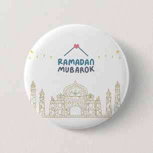 Bóton Redondo 5.08cm Crescente Islâmico Ramadan Kareem - Arte Tipográfi