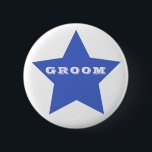 Bóton Redondo 5.08cm CRESCIMENTO | Botão Estrela Azul Grande Marinho<br><div class="desc">NewparkLane - Um Dia de os pais divertido Buton, com uma grande estrela azul marinho e uma citação do GROOM, em divertida timento tipografia moderna. Fácil de personalizar no Zazzle com seu próprio texto para um design personalizado. Todo estilo de texto, cores, tamanhos podem ser modificados para ajustado das suas...</div>