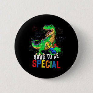 Bóton Redondo 5.08cm Crianças Autismo Sensibilização Dino Autism Toddle