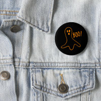 Crianças Cute Boo Halloween Ghost Black Round