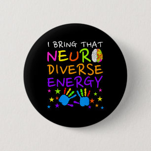 Bóton Redondo 5.08cm Crianças da Neurodiversidade Meninos Autismo Sensi