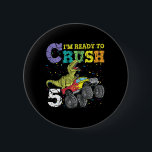 Bóton Redondo 5.08cm Crianças de 5 anos 5 de aniversário Dinossaur Trex<br><div class="desc">Crianças de 5 anos 5 Aniversário Dons de garotinho do Dinossaur Trex</div>