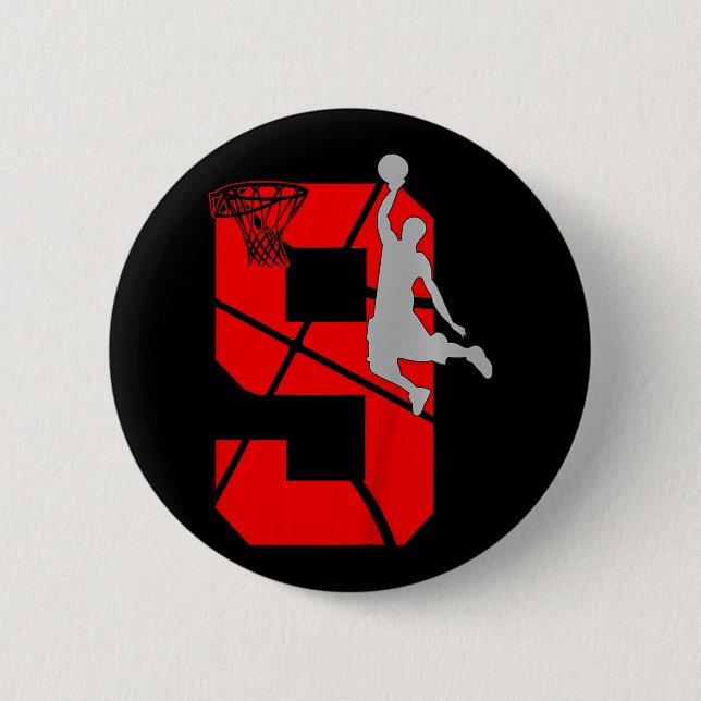 Bóton Redondo 5.08cm Crianças de 9 anos 9º ano Festa de Aniversário de  (Frente)