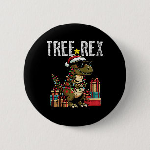 Bóton Redondo 5.08cm Crianças de Natal Árvore de Dinossauro Rex Xmas Tr