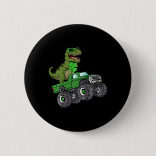 Bóton Redondo 5.08cm Crianças Dia de São Patrício Rex Monster Truck Par