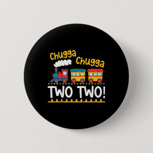 Bóton Redondo 5.08cm Crianças segundo aniversário Treinam Chugga Chugga