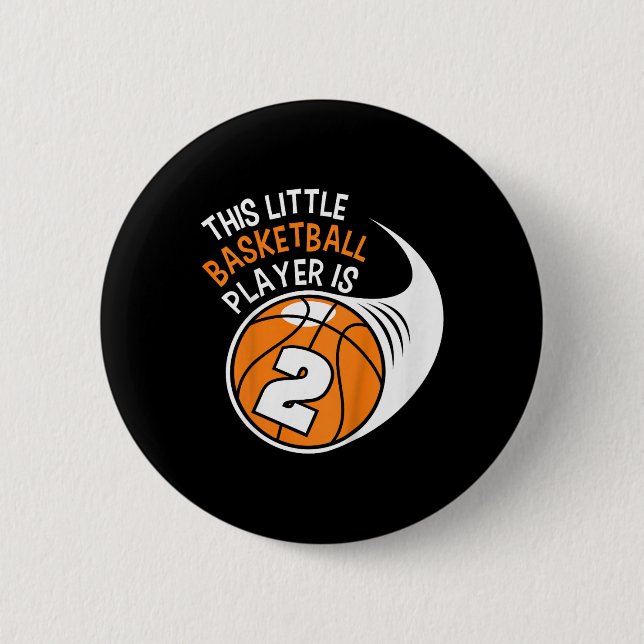 Bóton Redondo 5.08cm Crianças segundos aniversários Bysketbyll Esporte  (Frente)