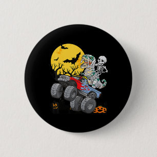 Bóton Redondo 5.08cm Crianças Skeleton Monster Truck Moon Todd
