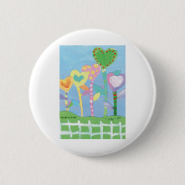 Bóton Redondo 5.08cm CriançasArt para COC - Corações com Cerca de Picke