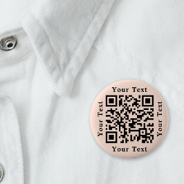 Bóton Redondo 5.08cm Criar Site em Rose Gold ou Código QR para Pagar co